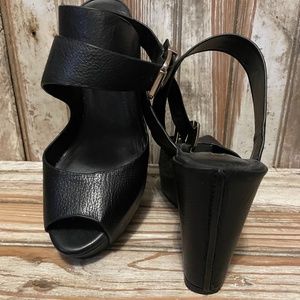 BCBG Black Platform Wedge